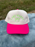 LAKE DAYS- Hot Pink bill Canvas hat