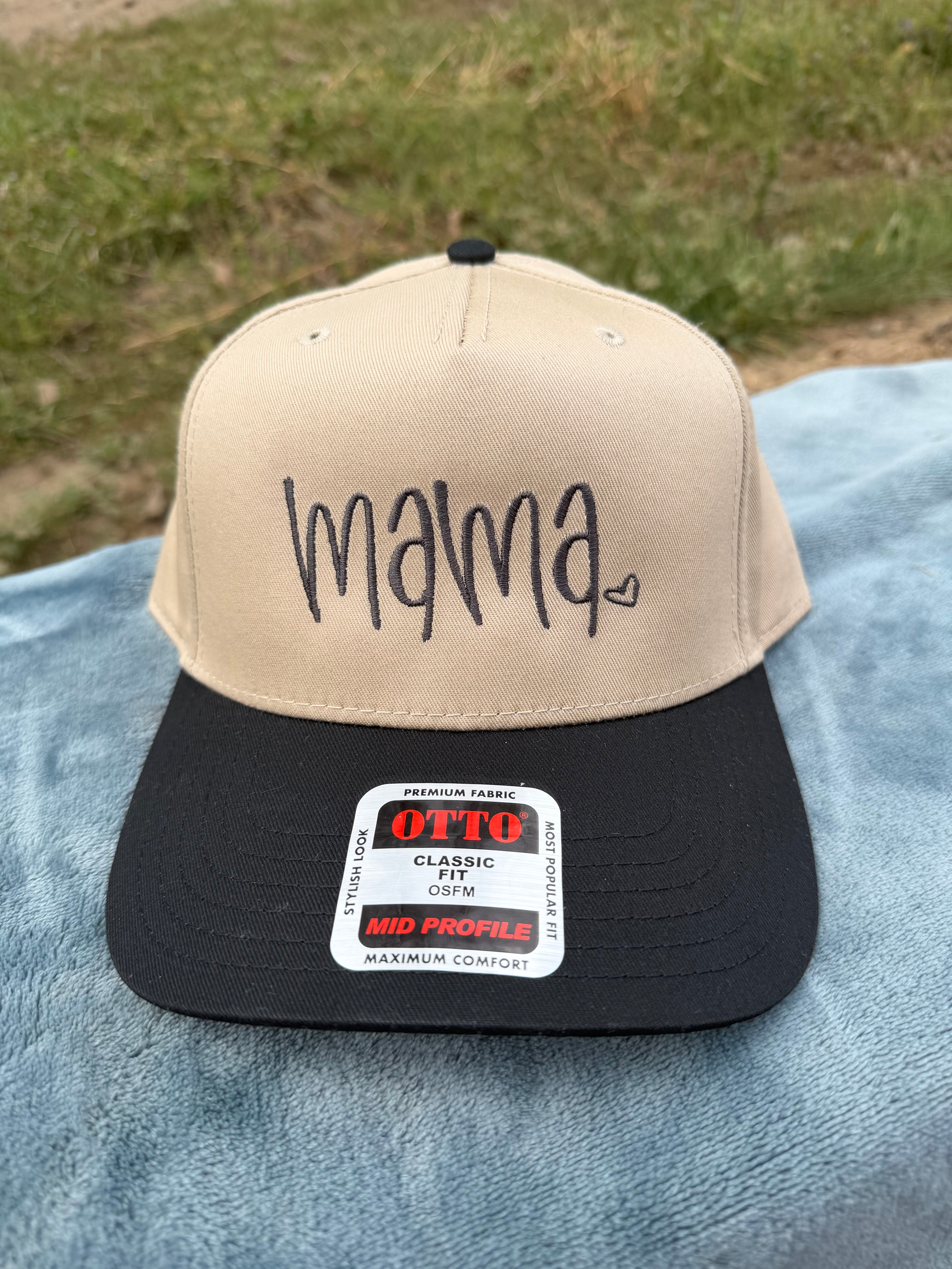 MAMA - Black Bill Canvas hat