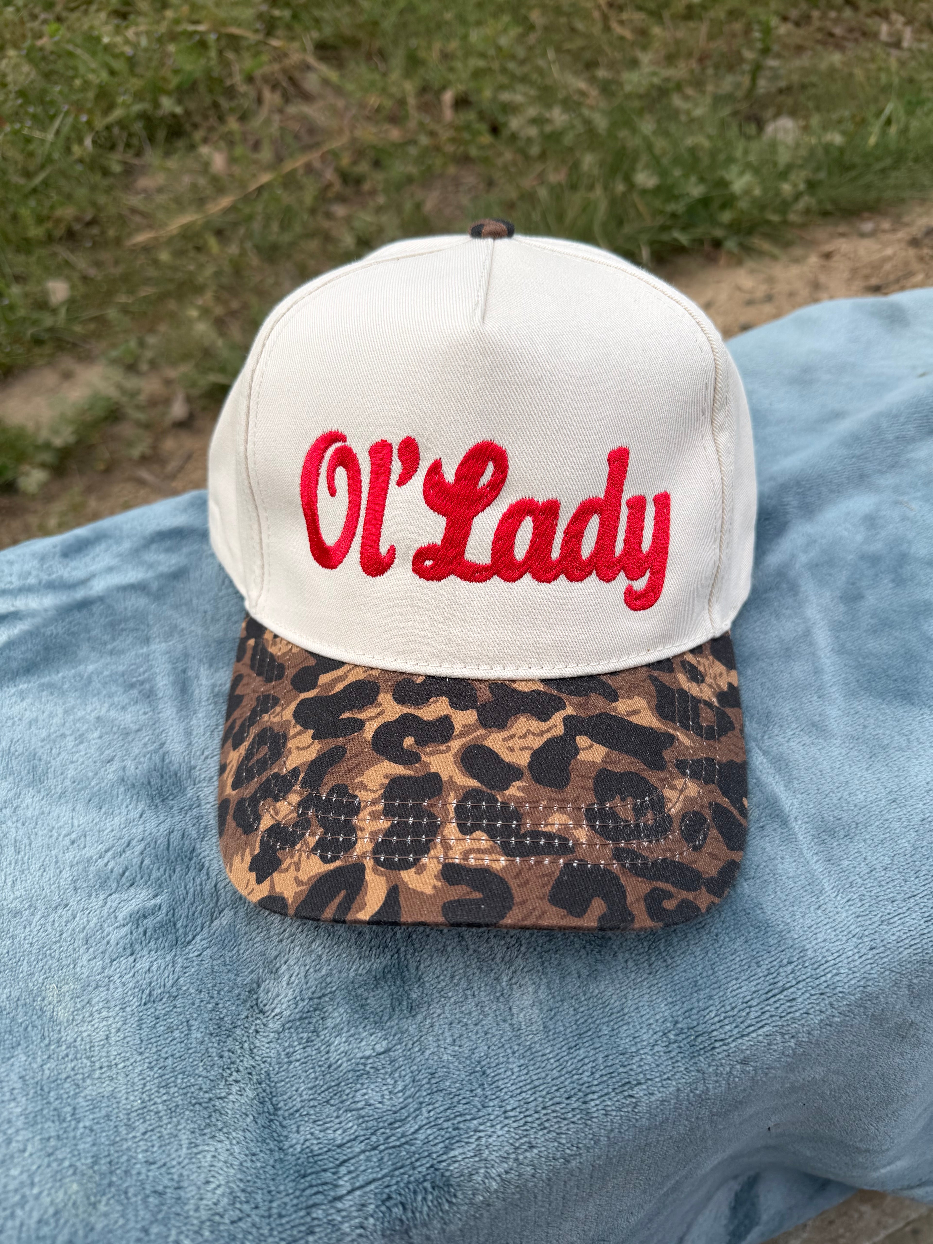 OL'LADY-Cheetah Canvas hat