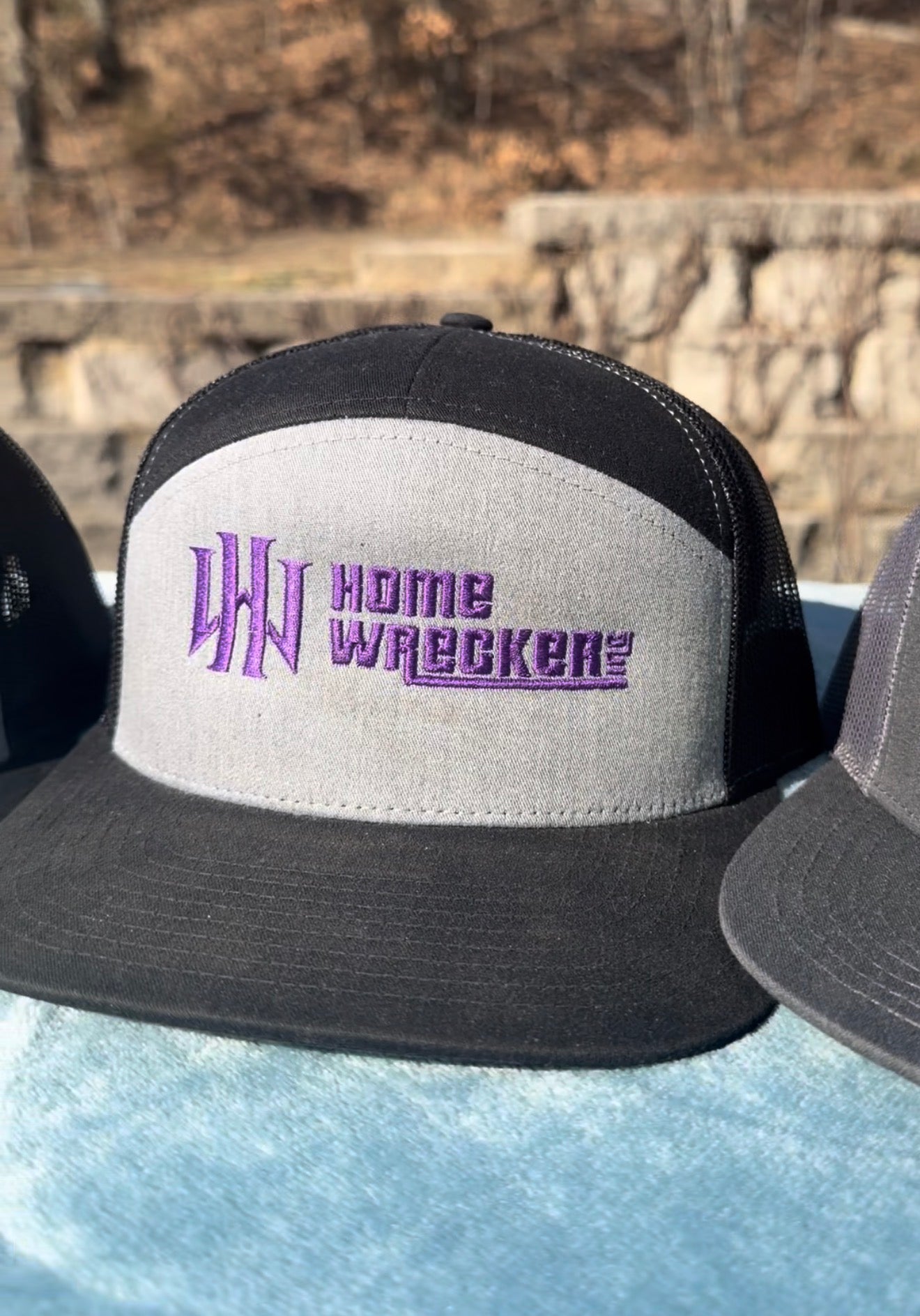 Homewrecker, Inc. Flatbill Trucker Hat - Black/Gray